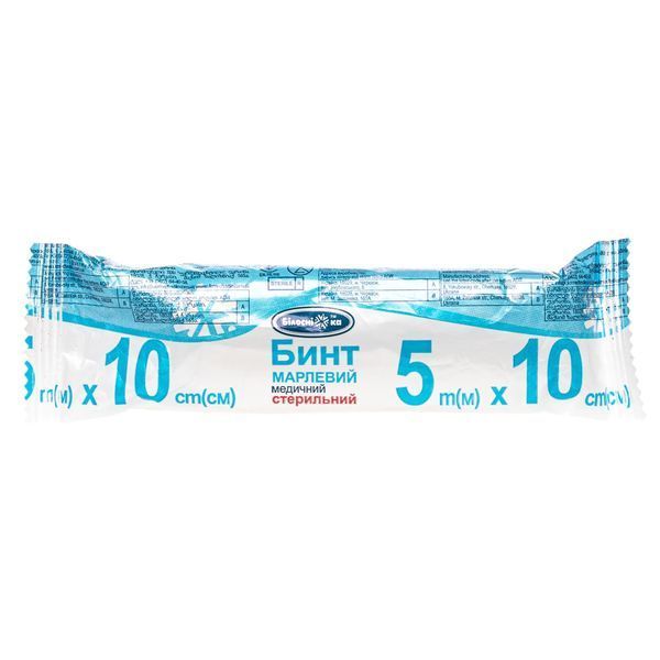 Бинт стерильний 10см&times;500см Білосніжка к.196 фото