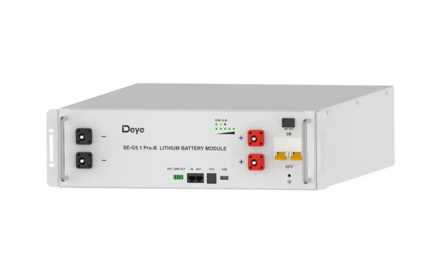 Комплект: акумуляторна батарея Deye SE-G5.1Pro-B + гібридний низьковольтний інвертор Deye SUN-12K-SG04LP3 12 кВт 3 фази арт.665 фото