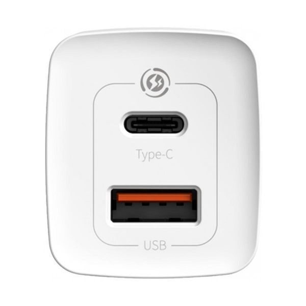 Мережевий зарядний пристрій Baseus GaN2 Lite Quick Charger 65W (1 Type-C + 1 USB) (CCGAN2L-E02) арт.260 фото