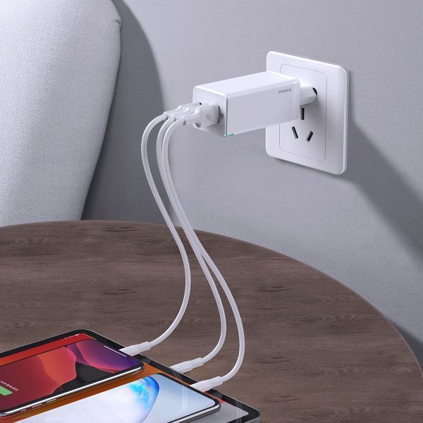 Мережевий зарядний пристрій Baseus GaN2 Lite Quick Charger 65W (1 Type-C + 1 USB) (CCGAN2L-E02) арт.260 фото