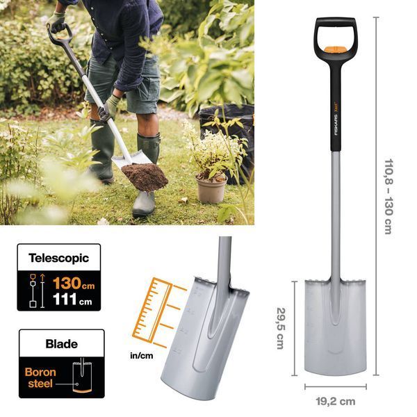 Телескопическая лопата Fiskars Xact (1066733) 1066733 фото