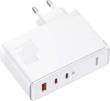 Зарядний пристрій Baseus GaN5 Pro Fast Charger 2C+U 140W White (CCGP090202) арт.253 фото