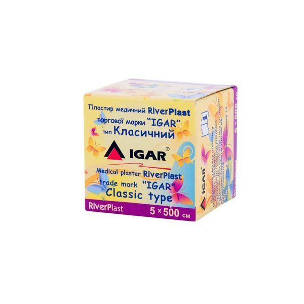 Пластир медичний IGAR RiverPlast тип класичний (бавовняний) 5 x 500 к.156 фото