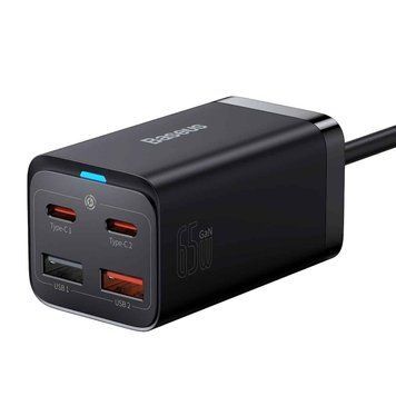 Мережевий зарядний пристрій Baseus GaN3 Pro 65W + кабель Type-C to Type-C 100W 1m (CCGP040001) арт.255 фото